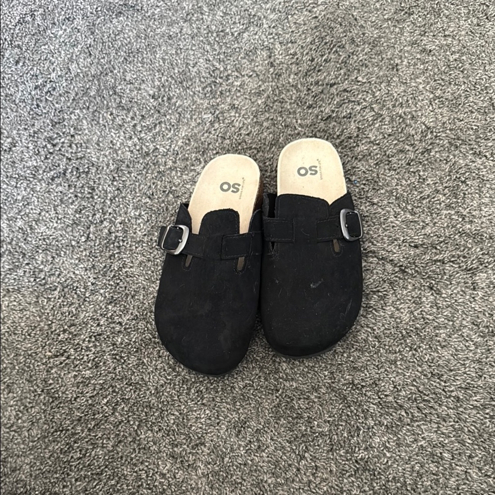 Black Kids Slip-On Shoes